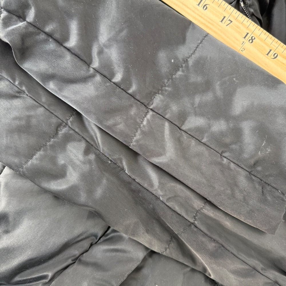 VTG Y2K Nike Women Hooded Puffer Jacket Vest Black Convertible Sleeve Sz L 12 14 - Picture 8 of 8